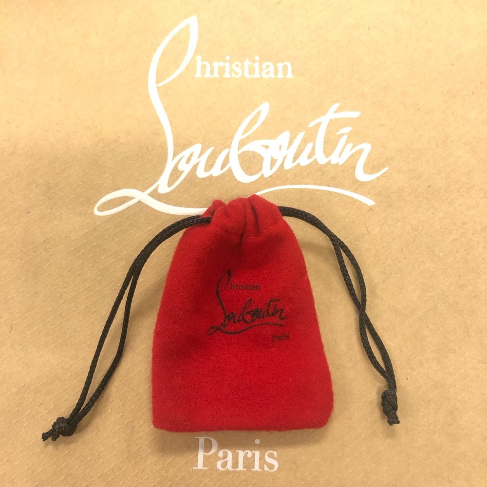 New Empty Christian Louboutin Red Drawstring Pouch - image 1